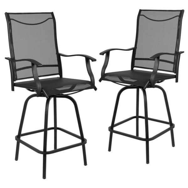 Flash Furniture Patio Bar Height Stool 2-Piece Set