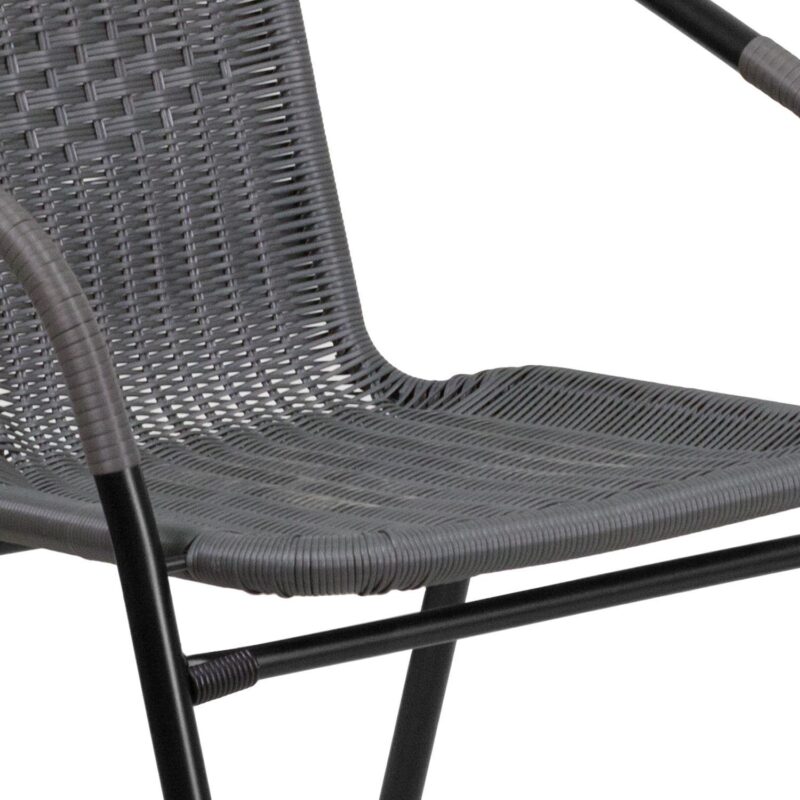 Flash Furniture Rattan Round Patio Table and Chair 5-piece Set - Image 6