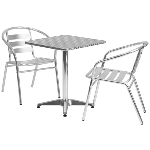 Flash Furniture Square Indoor / Outdoor Bistro Table and Chair 3-piece Set