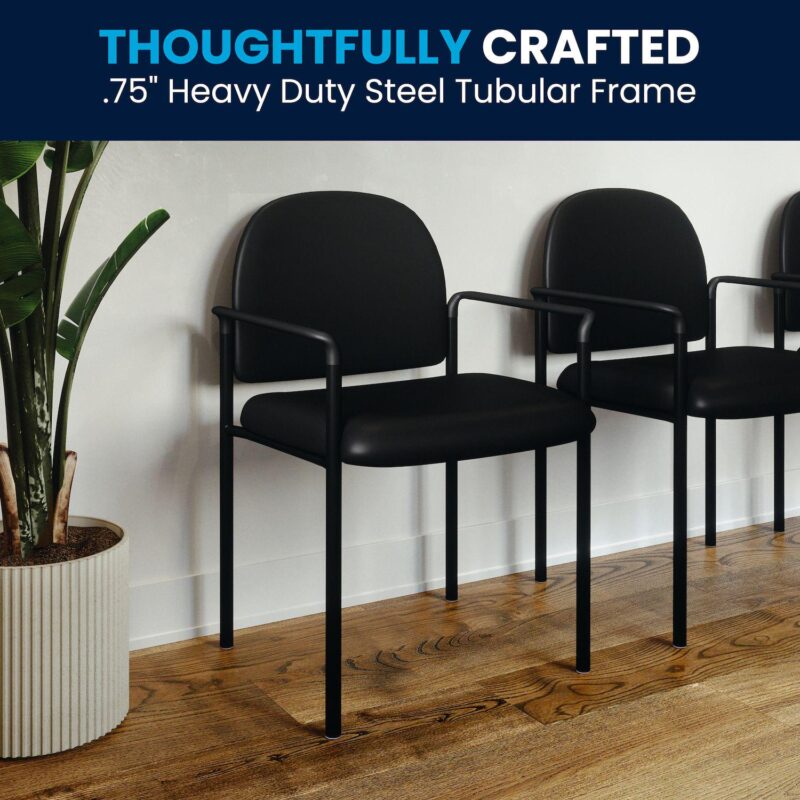 Flash Furniture Tiffany Comfort Stackable Reception Chair - Image 4