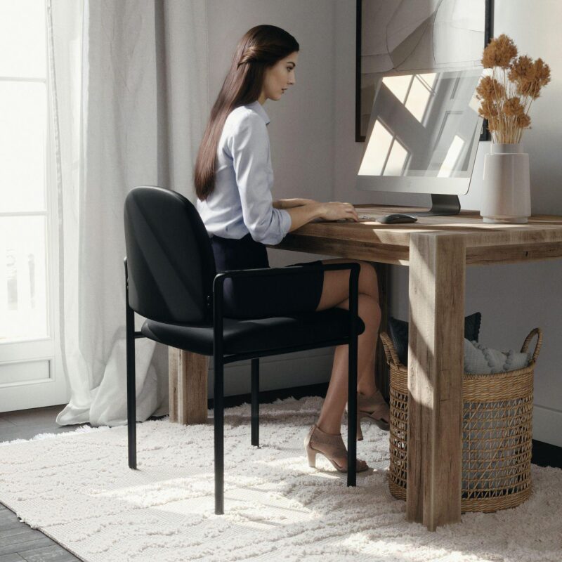 Flash Furniture Tiffany Comfort Stackable Reception Chair - Image 7