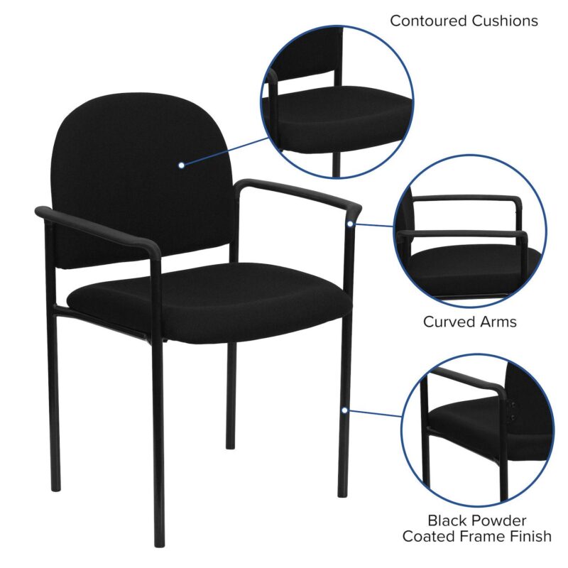 Flash Furniture Tiffany Comfort Stackable Reception Chair - Image 9