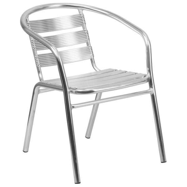 Flash Furniture Triple Slat Back Patio Chair