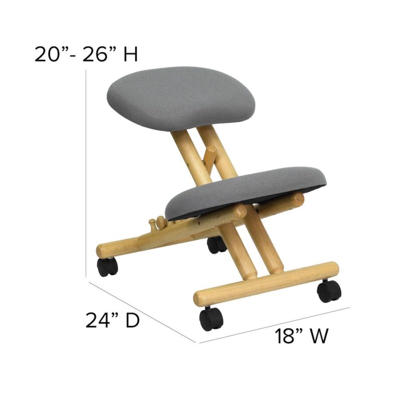 Flash Furniture Two-Tone Rolling Kneeling Ergonomic Office Chair - Image 10
