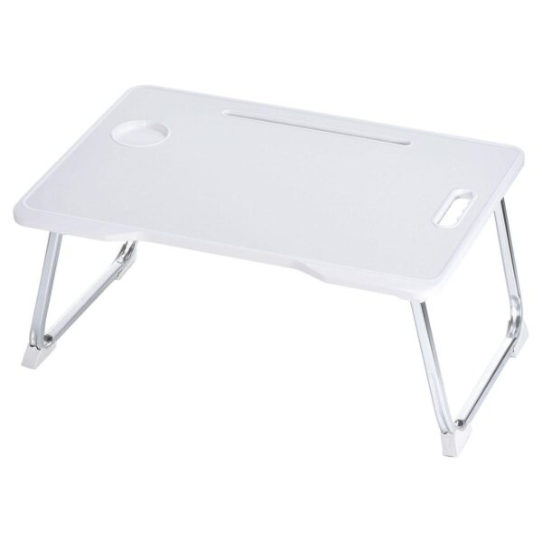 Foldable Laptop Bed Desk Table with Notebook Stand Cup Holder