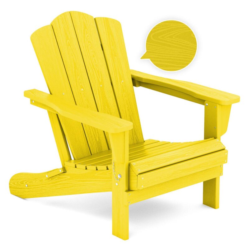 Folding Plastic Adirondack Chair Weather Resistant Hdpe - Image 8