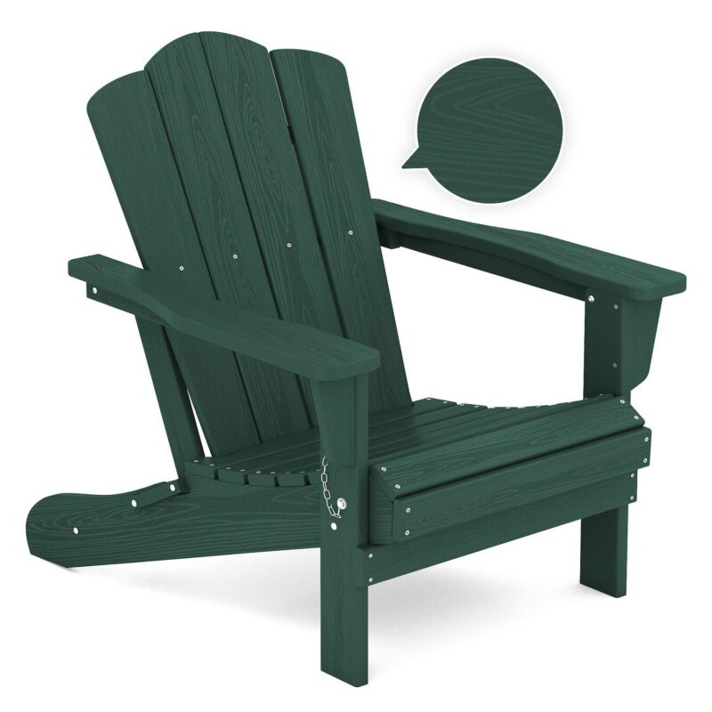 Folding Plastic Adirondack Chair Weather Resistant Hdpe - Image 16