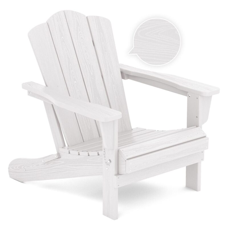 Folding Plastic Adirondack Chair Weather Resistant Hdpe - Image 14