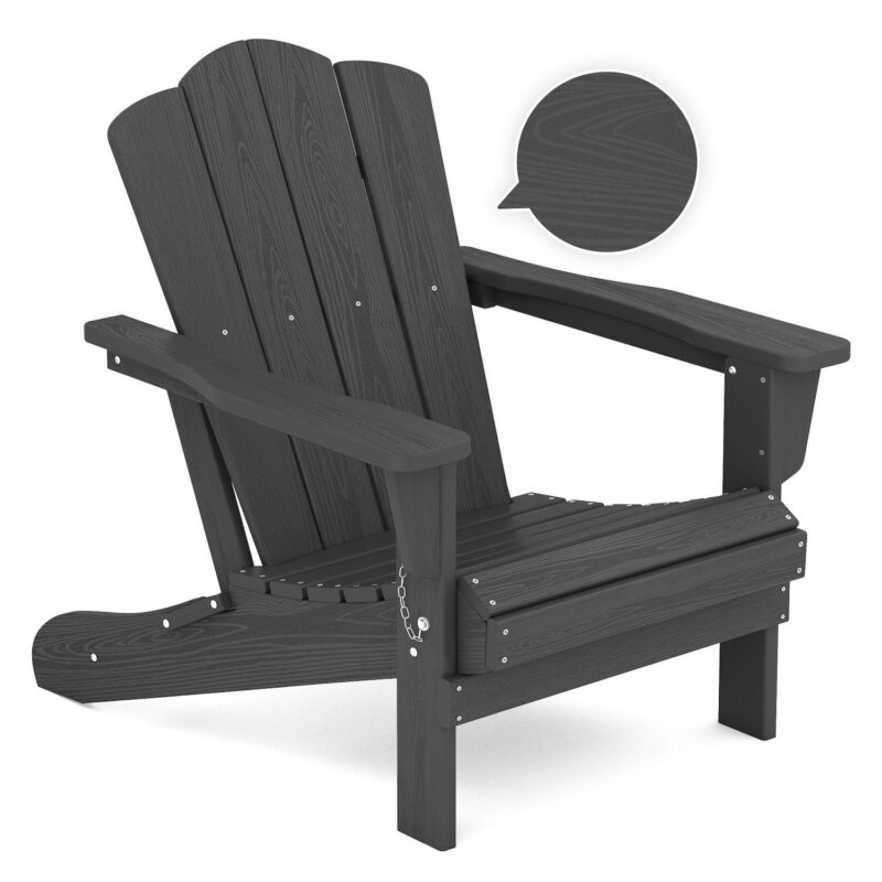 Folding Plastic Adirondack Chair Weather Resistant Hdpe - Image 10