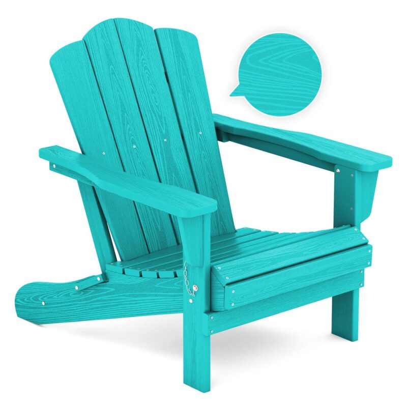Folding Plastic Adirondack Chair Weather Resistant Hdpe - Image 7