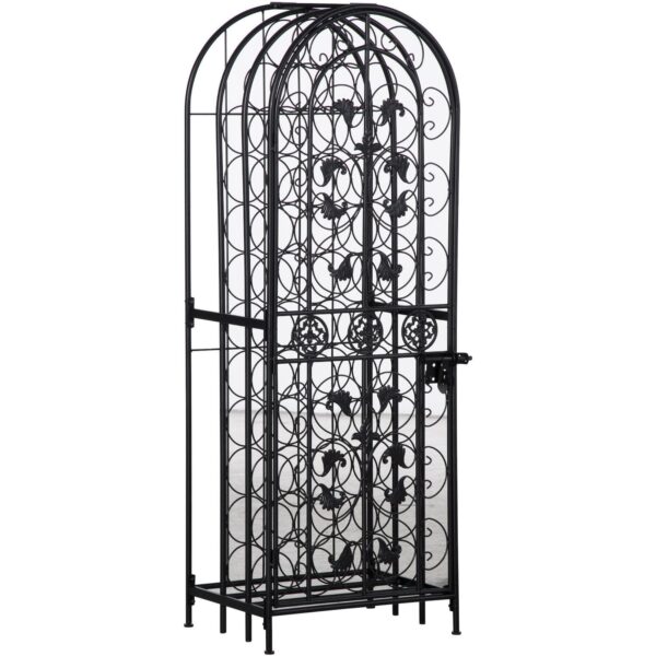 Free Standing Wine Rack 45 Bottle Holder Storage Metal Display Cabinet Home Bar