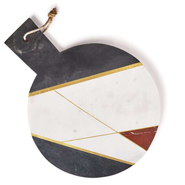 GAURI KOHLI Sardinia Marble and Gold Cheese Board - Large