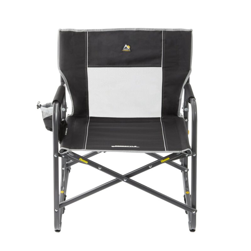 GCI Outdoor Freestyle Rocker XL Heavy Duty Folding Rocking Camping Chair, Pewter - Image 2