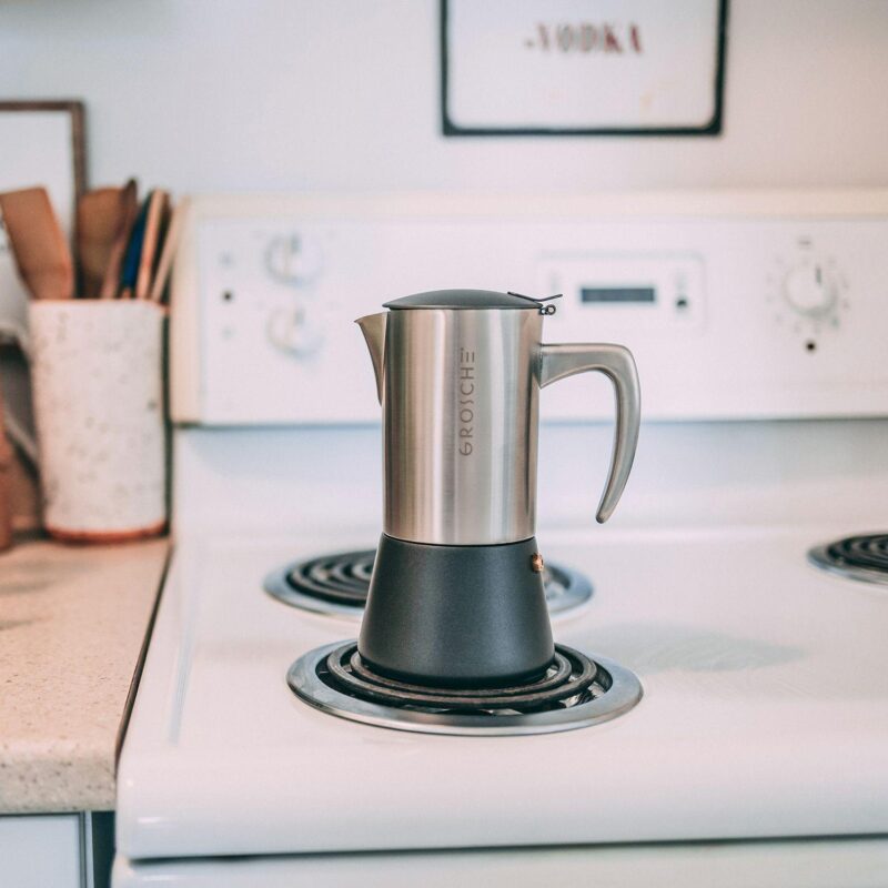 GROSCHE Milano Steel Stovetop Espresso Coffee Maker and Turbo Milk Frother - Image 6