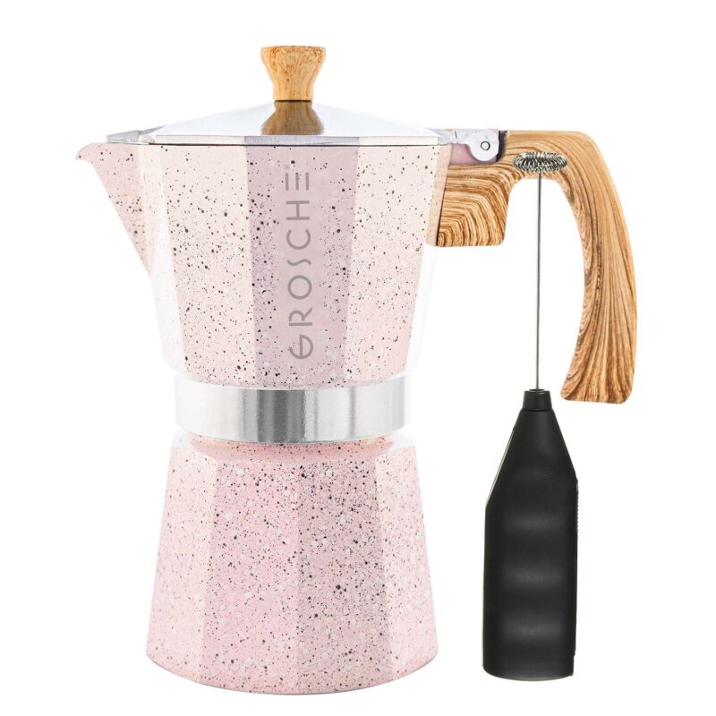 GROSCHE Milano Stone Stovetop Espresso Coffee Maker and Turbo Milk Frother - Image 9