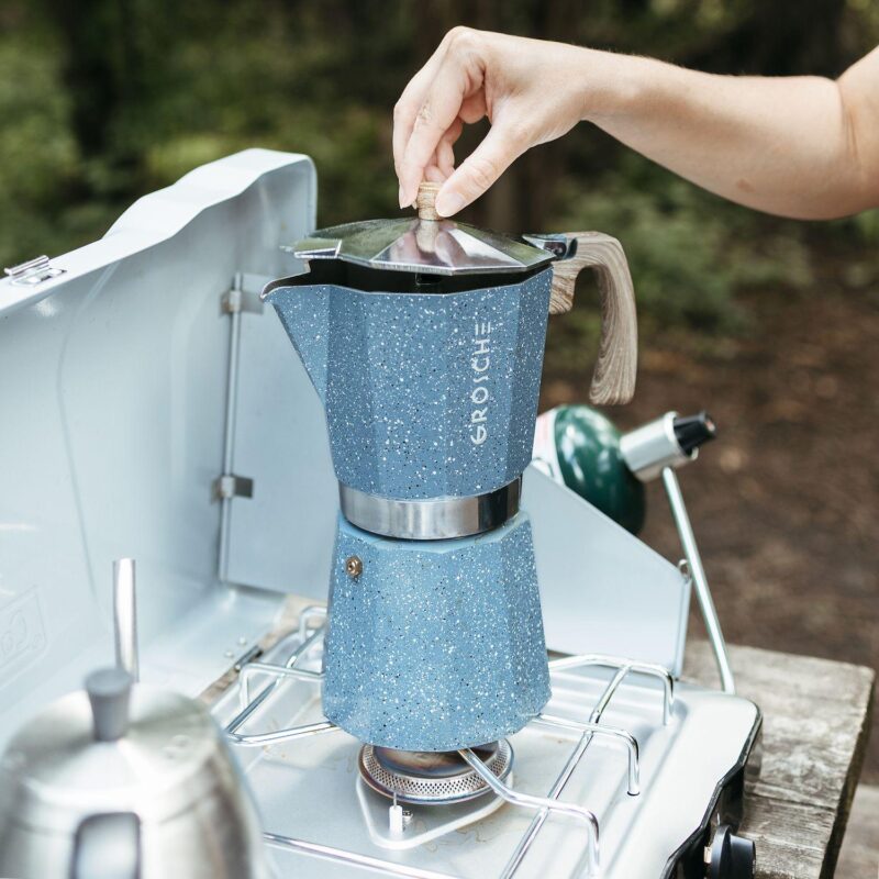 GROSCHE Milano Stone Stovetop Espresso 12-Cup Moka Pot Coffee Maker - Image 4
