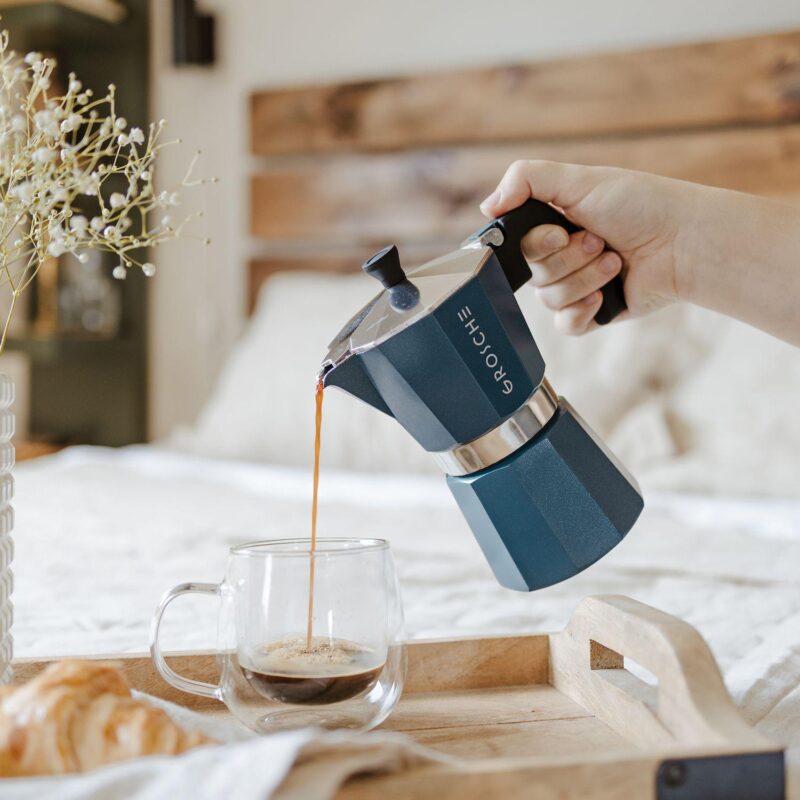 GROSCHE Milano Stovetop Espresso Coffee Maker and Turbo Milk Frother - Image 6