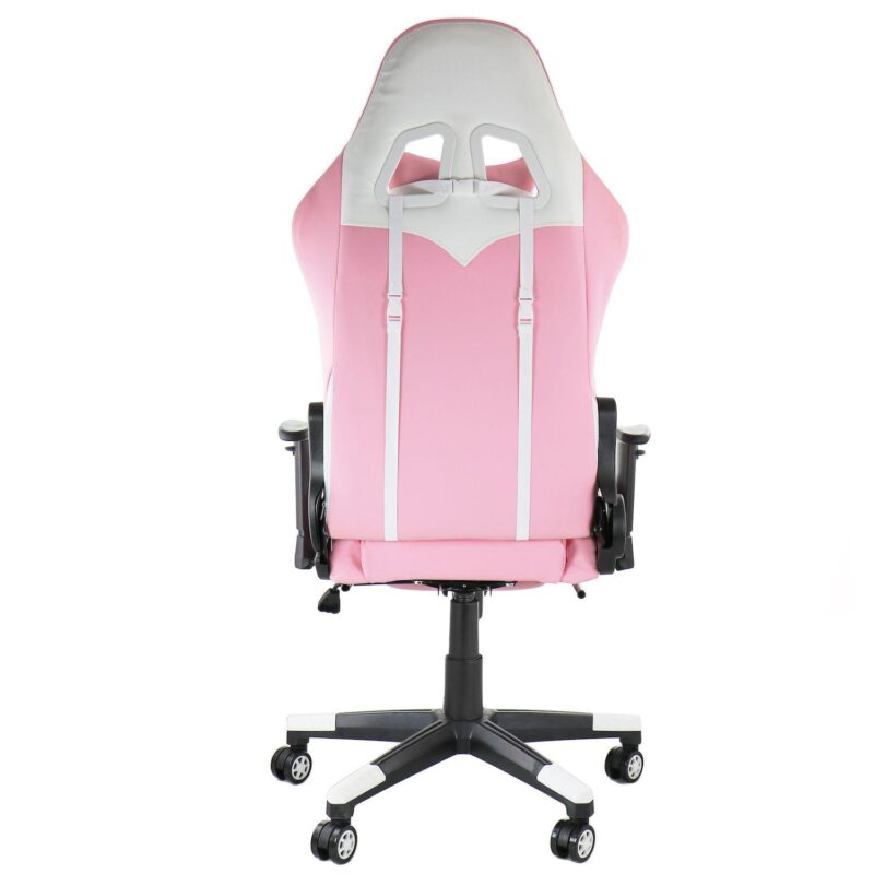 GameFitz Gaming Chair in Pink and White - Image 3