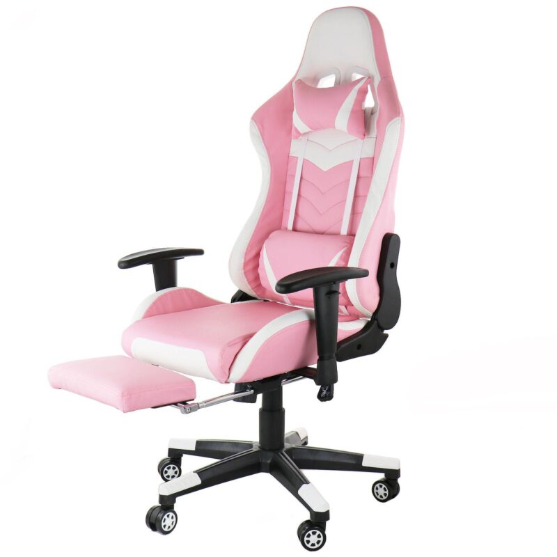 GameFitz Gaming Chair in Pink and White - Image 2