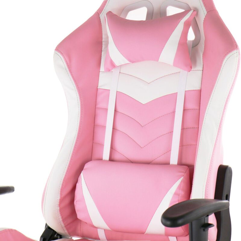 GameFitz Gaming Chair in Pink and White - Image 4