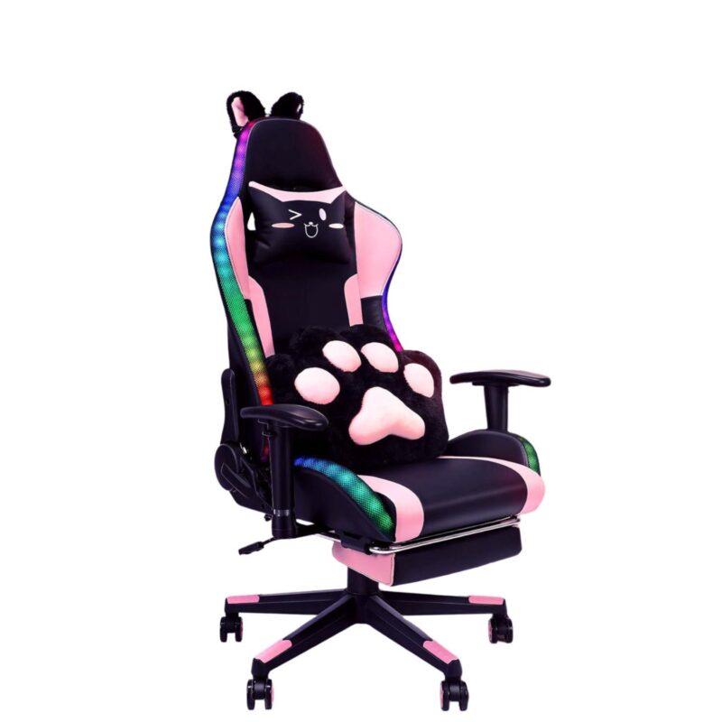 Gaming chair with speakers video game chair with rgb led lights ergonomic racing office chair - Image 10