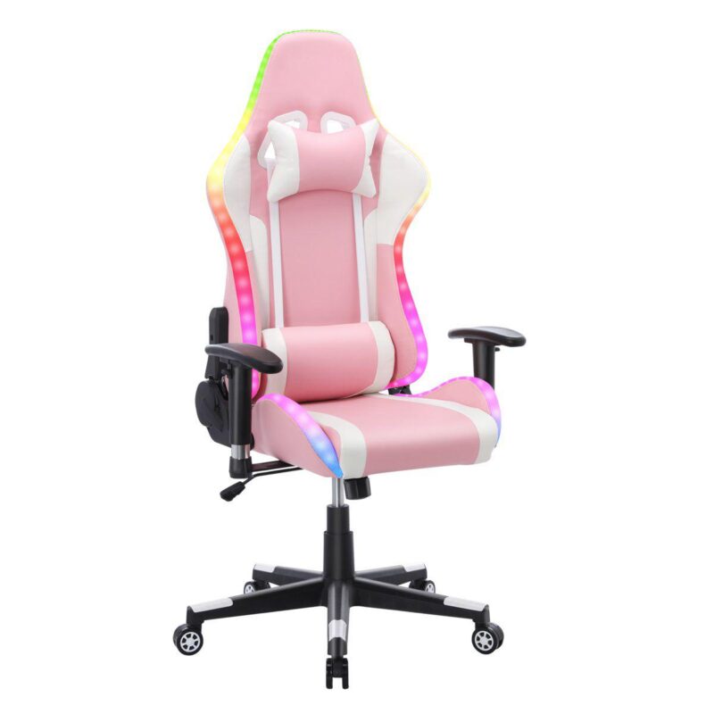 Gaming chair with speakers video game chair with rgb led lights ergonomic racing office chair - Image 6
