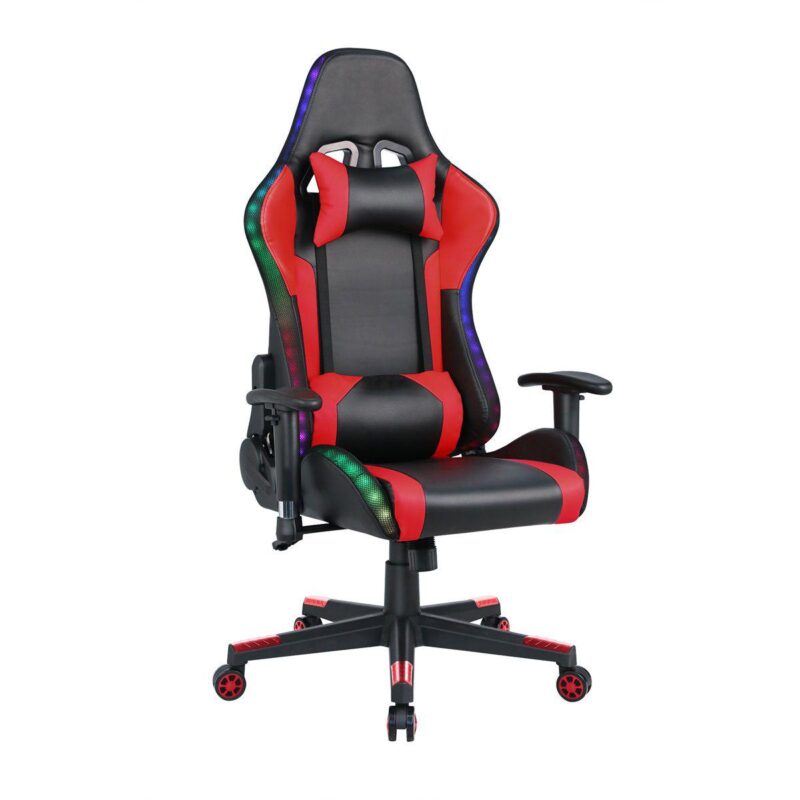 Gaming chair with speakers video game chair with rgb led lights ergonomic racing office chair - Image 9