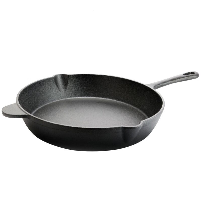General Store Addlestone 12 in. Pre-Seasoned Round Cast Iron Frying Pan - Image 5