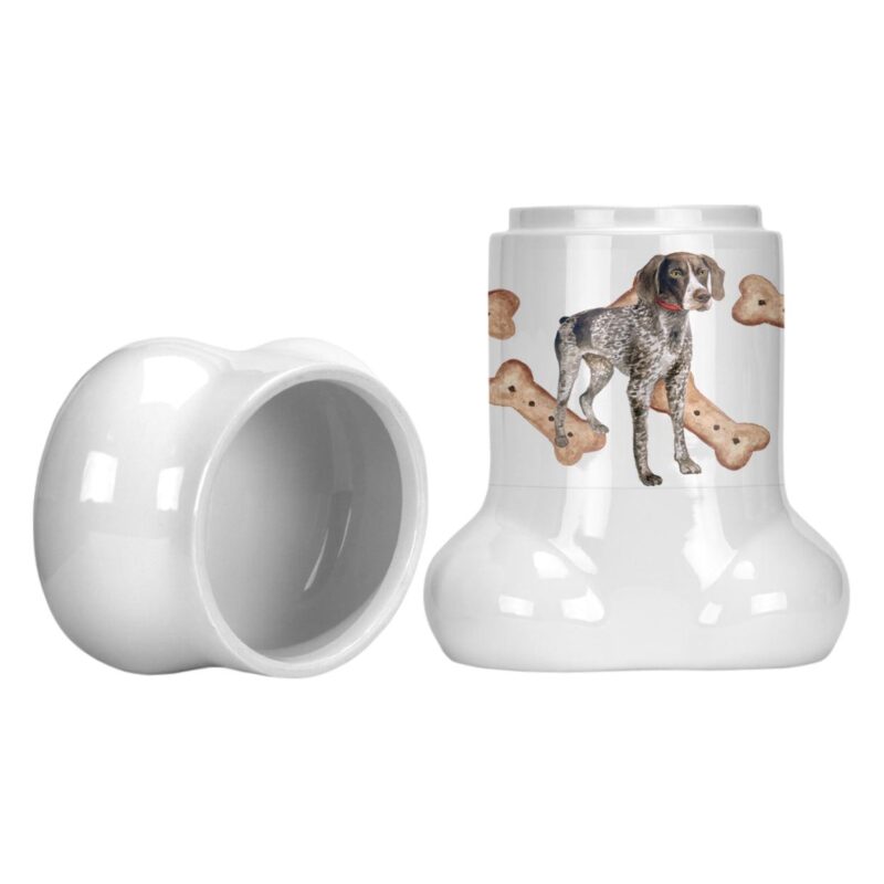 German Shorthaired Pointer Bone Shaped Treat Jar - Image 2