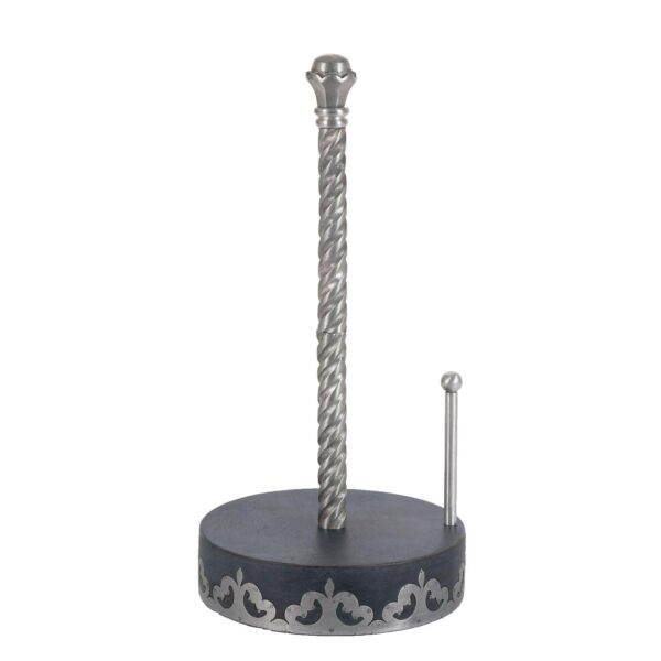 Gerson Gray-washed metal-inlay paper towel holder