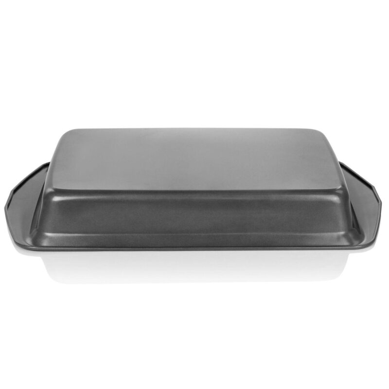 Gibson Baker's Friend 16.75 Inch Nonstick Steel Roasting Pan in Gray - Image 3