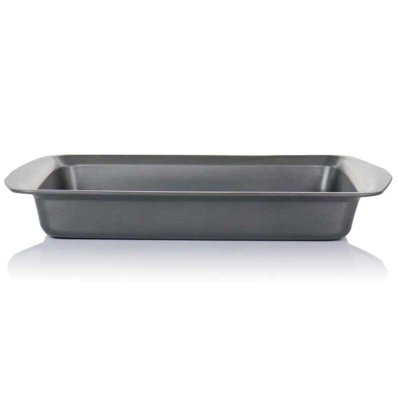 Gibson Baker's Friend 16.75 Inch Nonstick Steel Roasting Pan in Gray - Image 2