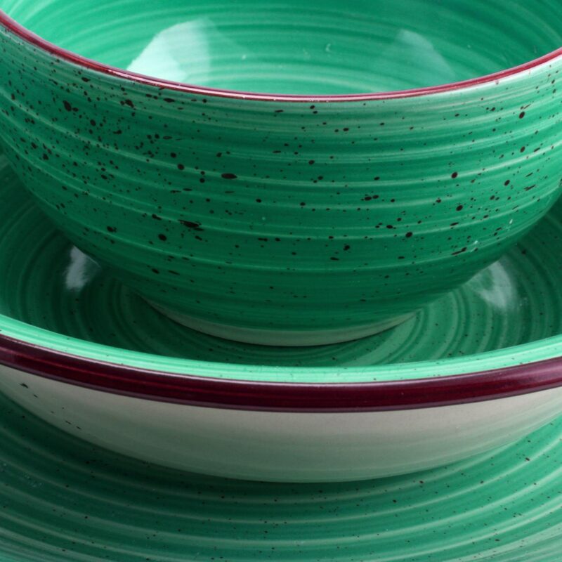 Gibson Color Speckle 28 Piece Mix and Match Dinnerware Combo Set - Image 3