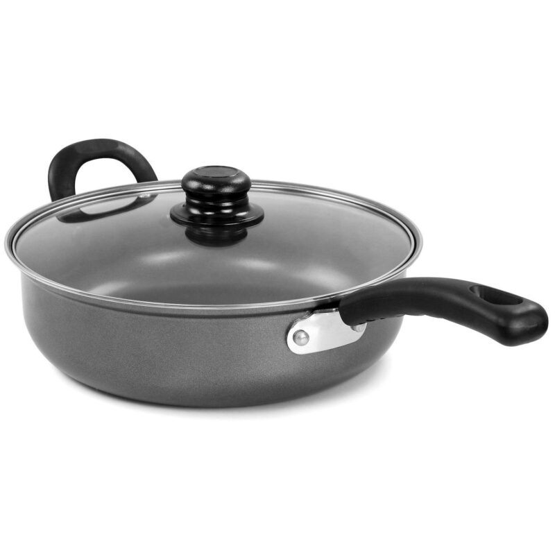 Gibson Everyday 11 Inch Highberry Chicken Fryer with Lid in Grey - Image 2