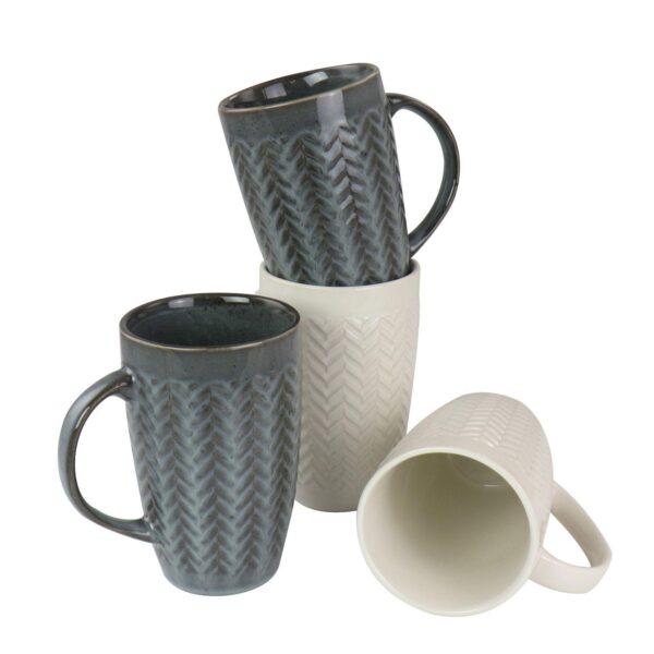 Gibson Everyday 22 oz Stoneware Mug set of 4