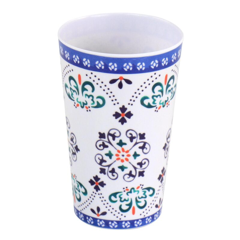 Gibson Everyday Alhambra Blues 12 Piece Melamine Dinnerware Set in Blue and White - Image 5