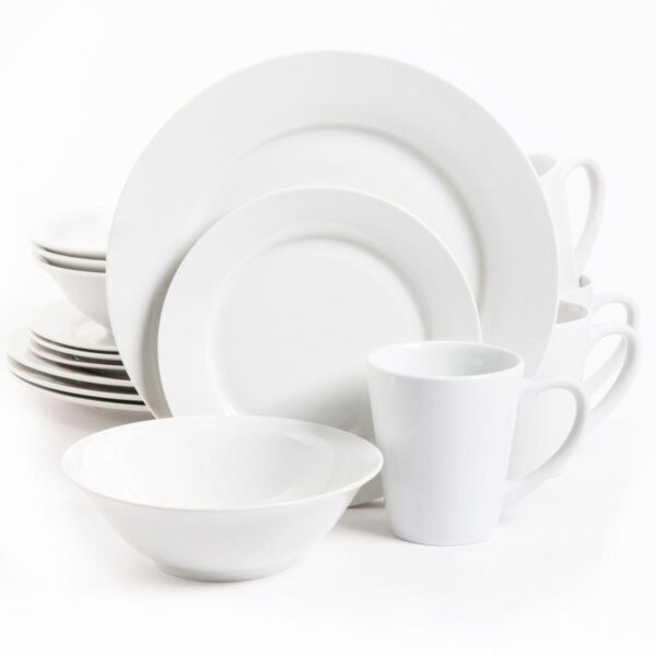 Gibson Everyday Noble Court 16 pc Dinnerware Set - White - Fine Ceramic