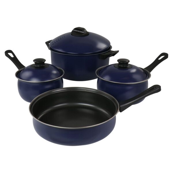 Gibson Everyday Oceania 7 Piece Steel Cookware Set