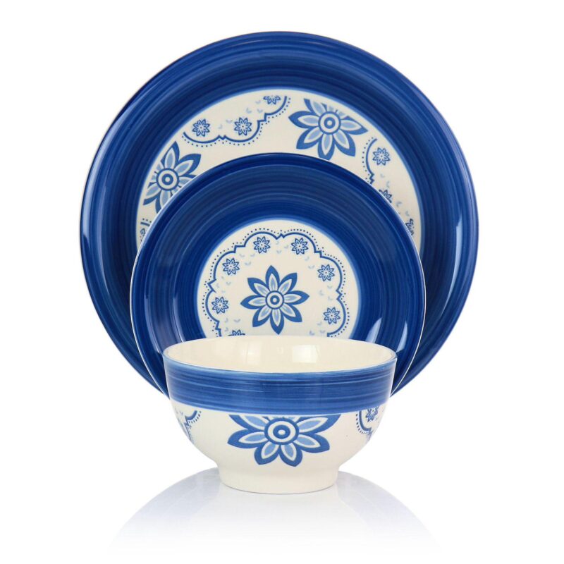 Gibson Home 12 Piece Sundial Ceramic Dinnerware Set - Image 2