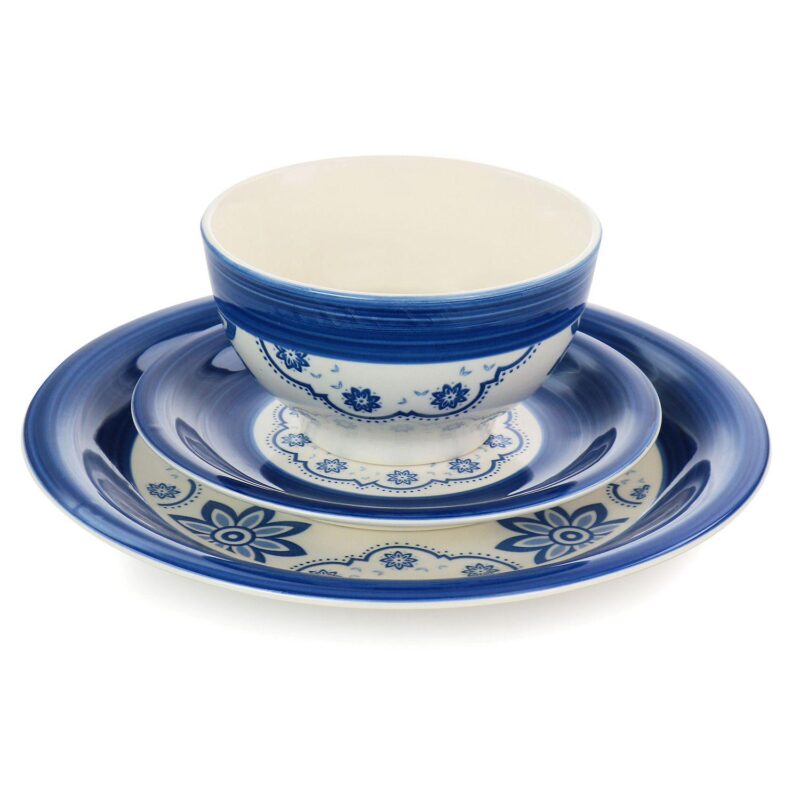 Gibson Home 12 Piece Sundial Ceramic Dinnerware Set - Image 3