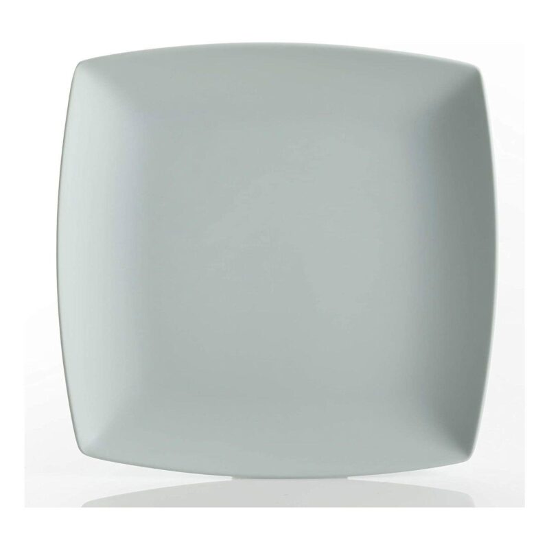 Gibson Home 16 Piece Square Melamine Dinnerware Set Plates, Bowls, and Cups, Mint - Image 2