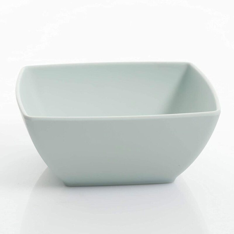 Gibson Home 16 Piece Square Melamine Dinnerware Set Plates, Bowls, and Cups, Mint - Image 4