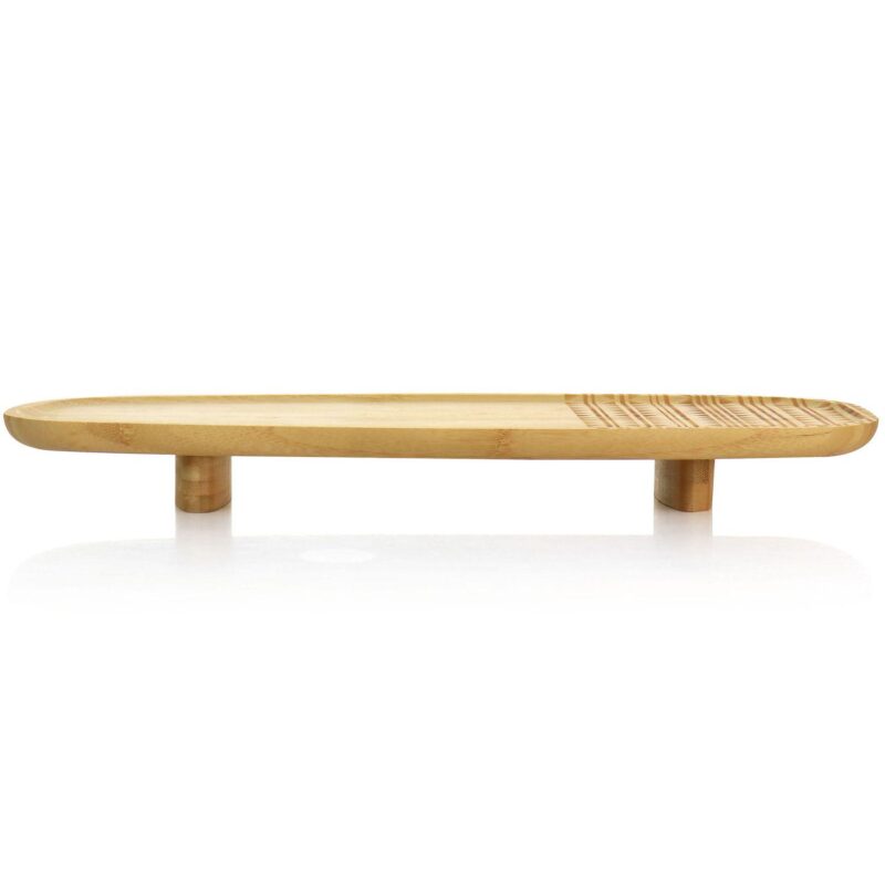 Gibson Home 17.7 Inch Sadler Narrow Wooden Serving Tray - Image 2