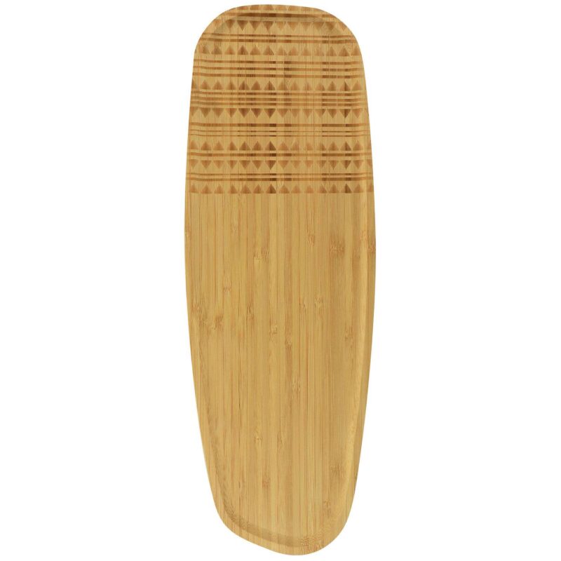 Gibson Home 17.7 Inch Sadler Narrow Wooden Serving Tray - Image 3