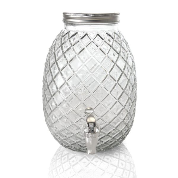 Gibson Home 1.2 Gallon Pineapple Clear Glass Drink Dispenser