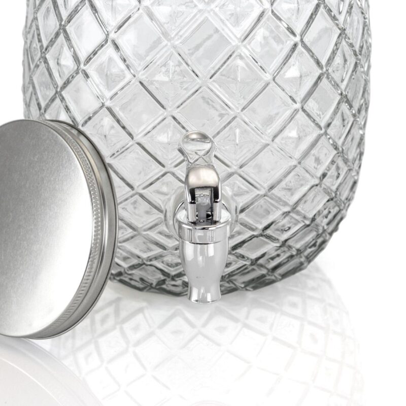 Gibson Home 1.2 Gallon Pineapple Clear Glass Drink Dispenser - Image 4