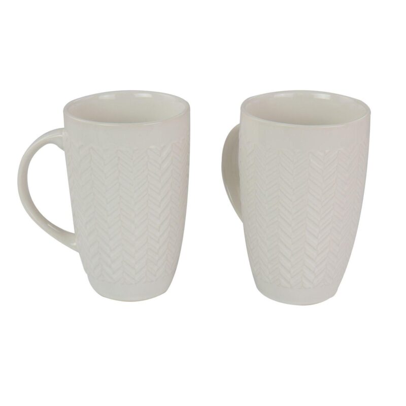 Gibson Home 22 Oz Stoneware Mug Set - Image 4