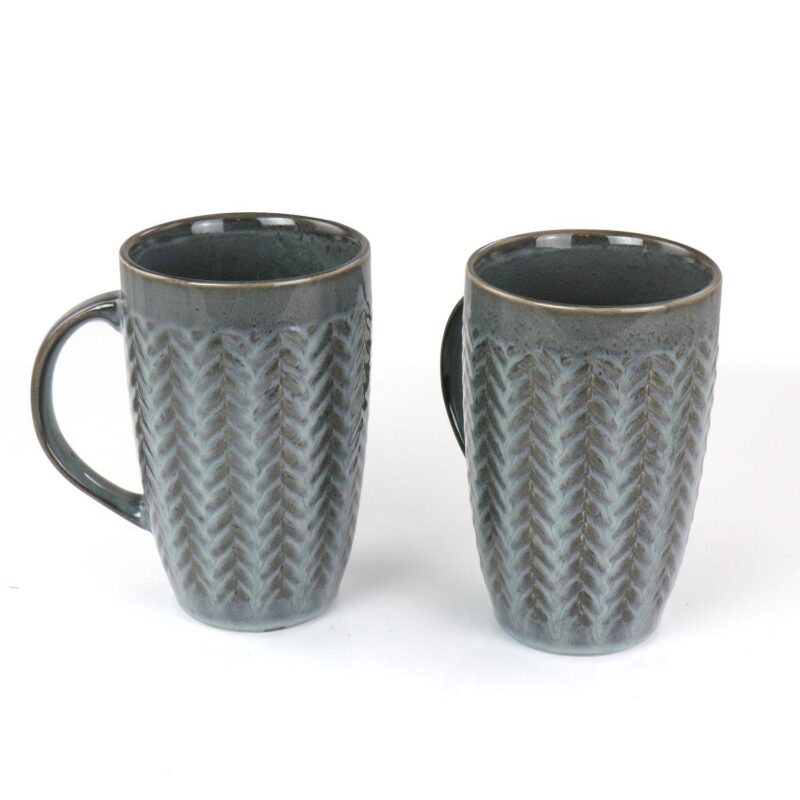 Gibson Home 22 Oz Stoneware Mug Set - Image 3