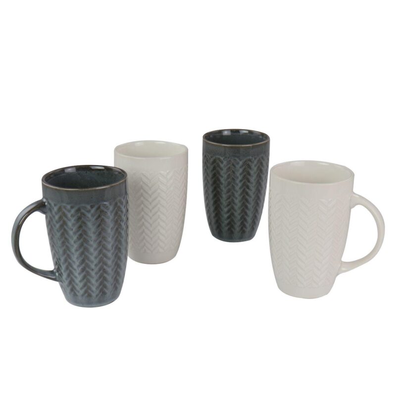 Gibson Home 22 Oz Stoneware Mug Set - Image 2
