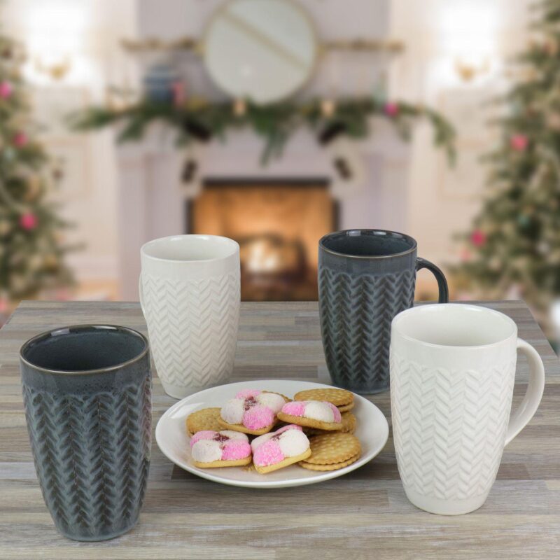 Gibson Home 22 Oz Stoneware Mug Set - Image 5